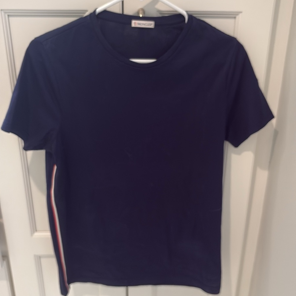 Moncler navy blue mens Maglia tshirt sz Small